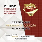 VEÍCULO DE COLEÇÃO - CERTIFICADO
